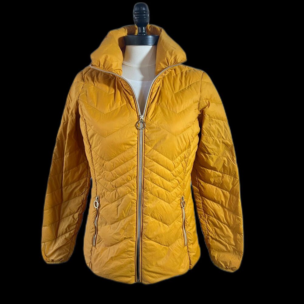 Michael Kors Marigold Packable Quilted Down Puffer Jacket Sz XS Fall Winter Ski